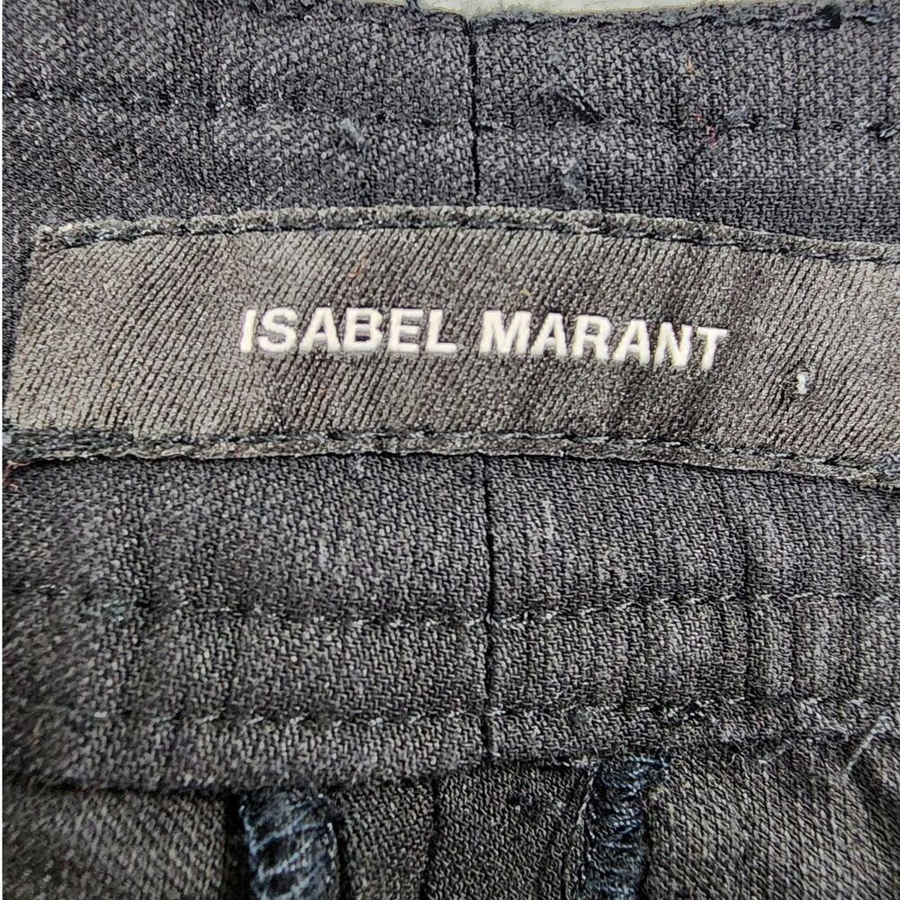Isabel Marant Pants Women 34 US‎ 2 Black Lyre Front Seam Kick Flare Crop Stretch - Picture 3 of 10